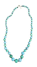 Carica l'immagine nel visualizzatore di Gallery, Collana LUNGA MurrinaMurano Venezia AQUA PETROLIO