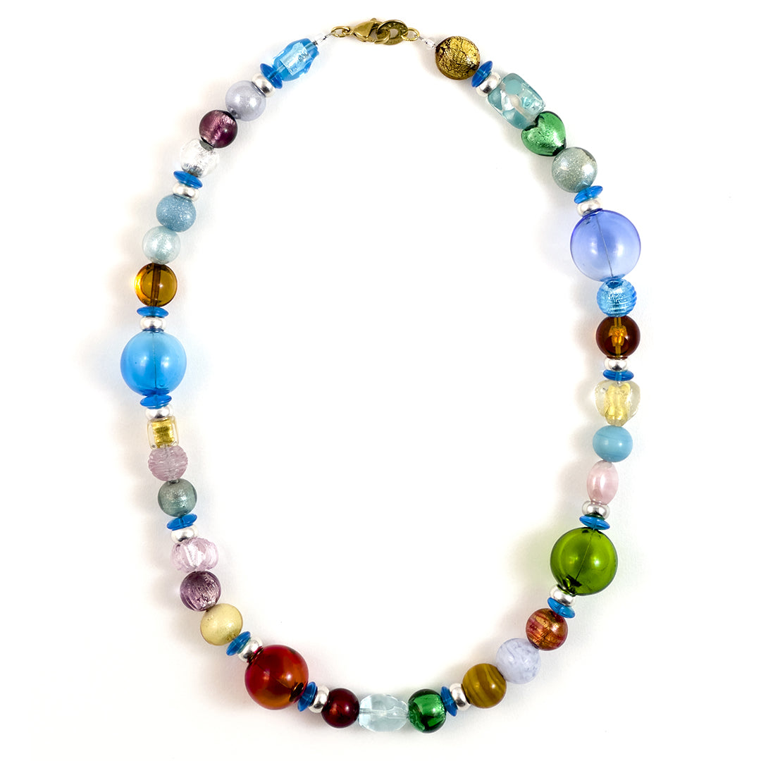 Collana Antica Murrina in metallo e vetro murano COD07A05