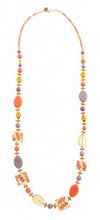 Carica l'immagine nel visualizzatore di Gallery, Collana LUNGA MurrinaMurano Venezia CORAL BAY ARANCIO
