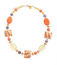 Carica l'immagine nel visualizzatore di Gallery, Collana GIROCOLLO MurrinaMurano Venezia CORAL BAY ARANCIO