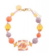 Carica l'immagine nel visualizzatore di Gallery, Bracciale MurrinaMurano Venezia CORAL BAY ARANCIO