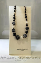 Carica l'immagine nel visualizzatore di Gallery, Collana GIROCOLLO MurrinaMurano Venezia GEA NERO