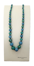 Carica l'immagine nel visualizzatore di Gallery, Collana LUNGA MurrinaMurano Venezia AQUA PETROLIO