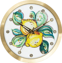 Carica l'immagine nel visualizzatore di Gallery, MIZZICA Time - Orologio con simbolo tipico siciliano I Limoni quadrante stampato – MB104 - Clock with typical Sicilian symbol The Lemons