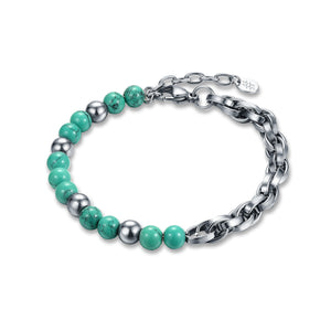 #Brandgioielli - Bracciale Catena e Pietre verde