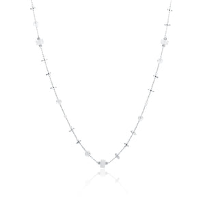 #BrandGioielli - Collana con Pietre e Cristalli Bianchi.