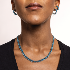 #BrandGioielli -  Collana TENNIS BAGUETTE TURCHESE.