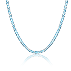 #BrandGioielli -  Collana TENNIS BAGUETTE TURCHESE.