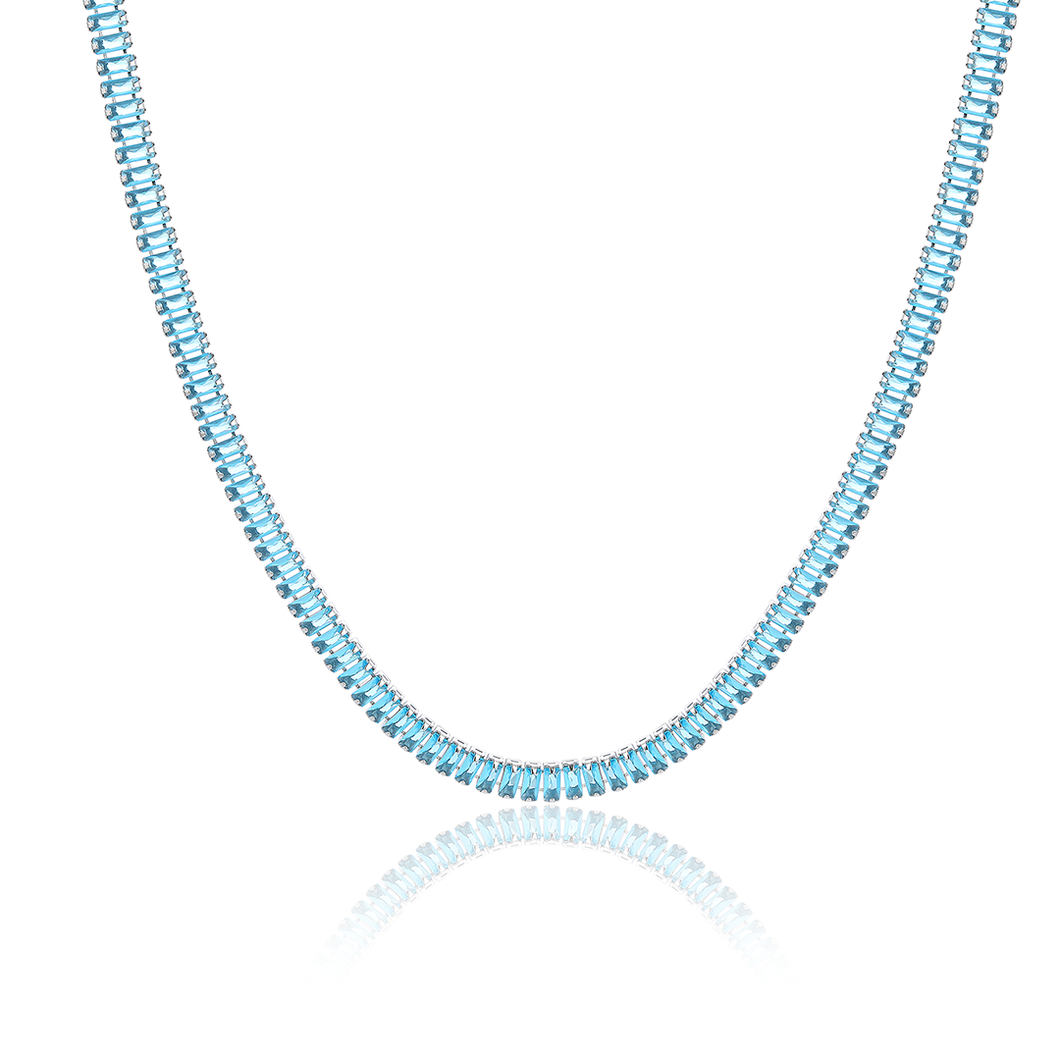#BrandGioielli -  Collana TENNIS BAGUETTE TURCHESE.