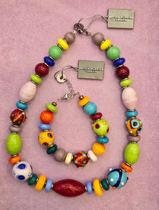 Collana girocollo + orecchini + bracciale Antica Murrina Ipanema multicolor