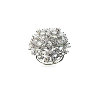 MAGNOLIA - Anello in metallo anallergico con zirconi cubici - AN5092B