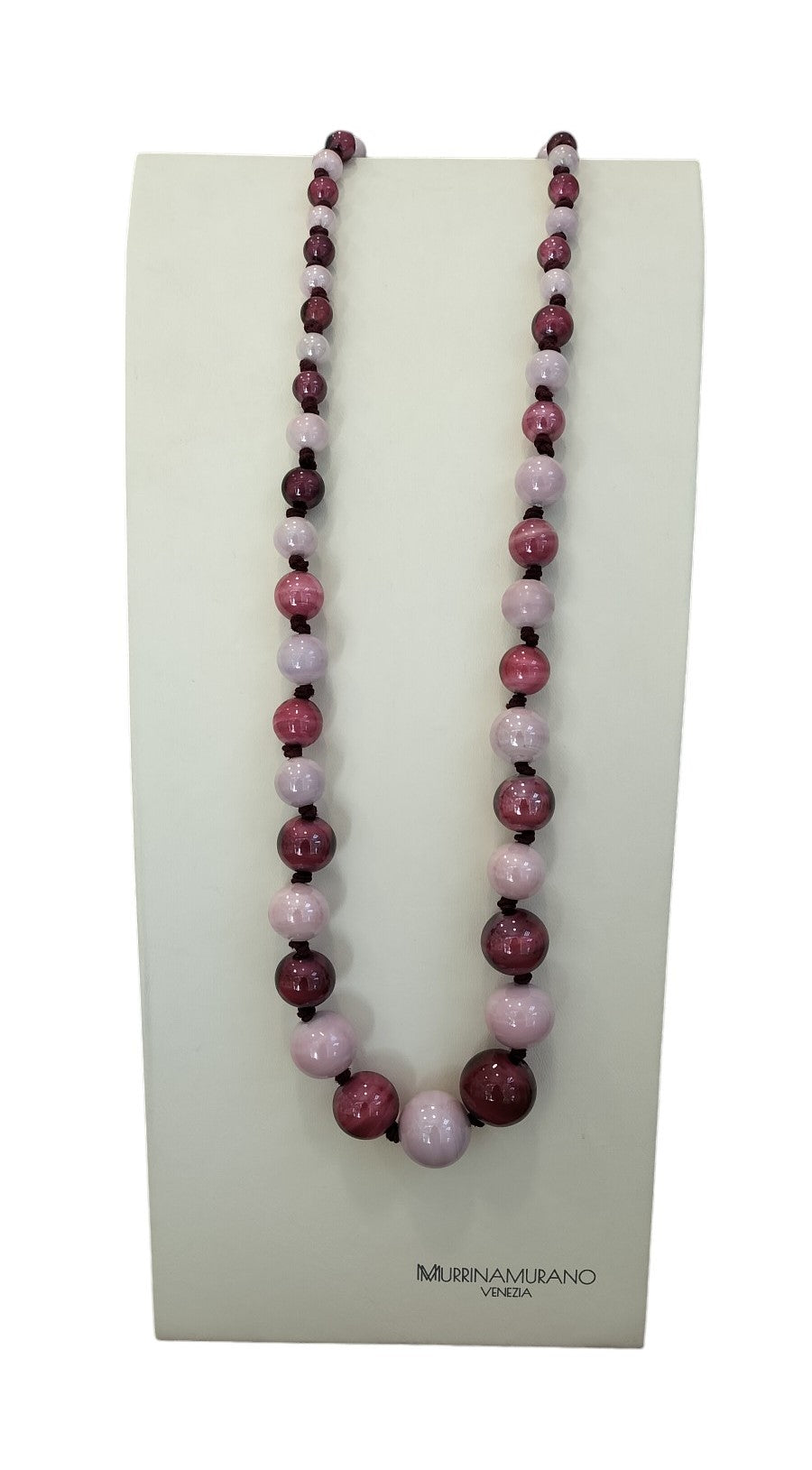 Collana LUNGA MurrinaMurano Venezia AQUA RUBINO