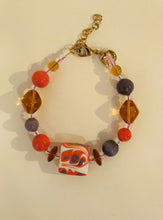 Carica l&#39;immagine nel visualizzatore di Gallery, Bracciale MurrinaMurano Venezia CORAL BAY ARANCIO
