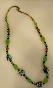 Collana LUNGA MurrinaMurano Venezia CORAL BAY VERDE