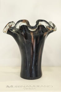 Vaso OSTRICA NERO - AVVENTURINA