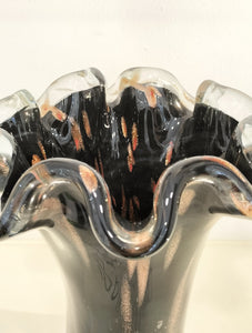 Vaso OSTRICA NERO - AVVENTURINA