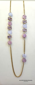 Collana LUNGA MurrinaMurano Venezia SUNSET MIRAGE ROSA