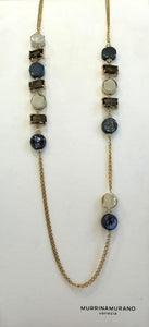 Collana LUNGA MurrinaMurano Venezia SUNSET MIRAGE NERO