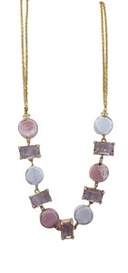 Collana GIROCOLLO MurrinaMurano Venezia  SUNSET MIRAGE ROSA