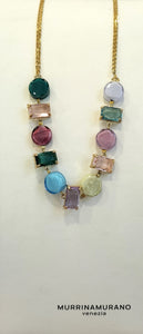 Collana GIROCOLLO MurrinaMurano Venezia  SUNSET MIRAGE MULTICOLORE
