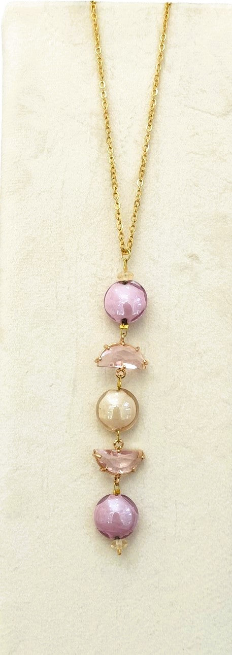 Collana pendente MurrinaMurano Venezia OCEAN ODISSEY ROSA