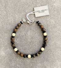Carica l&#39;immagine nel visualizzatore di Gallery, Bracciale UOMO Antica Murrina Venezia TIGER BIANCO/AVORIO
