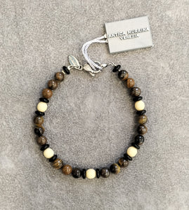 Bracciale UOMO Antica Murrina Venezia TIGER BIANCO/AVORIO