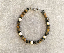 Carica l&#39;immagine nel visualizzatore di Gallery, Bracciale UOMO Antica Murrina Venezia TIGER BIANCO/AVORIO
