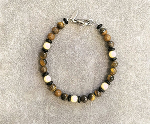 Bracciale UOMO Antica Murrina Venezia TIGER BIANCO/AVORIO
