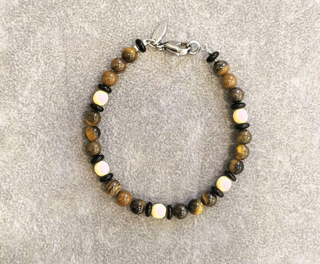 Bracciale UOMO Antica Murrina Venezia TIGER BIANCO/AVORIO