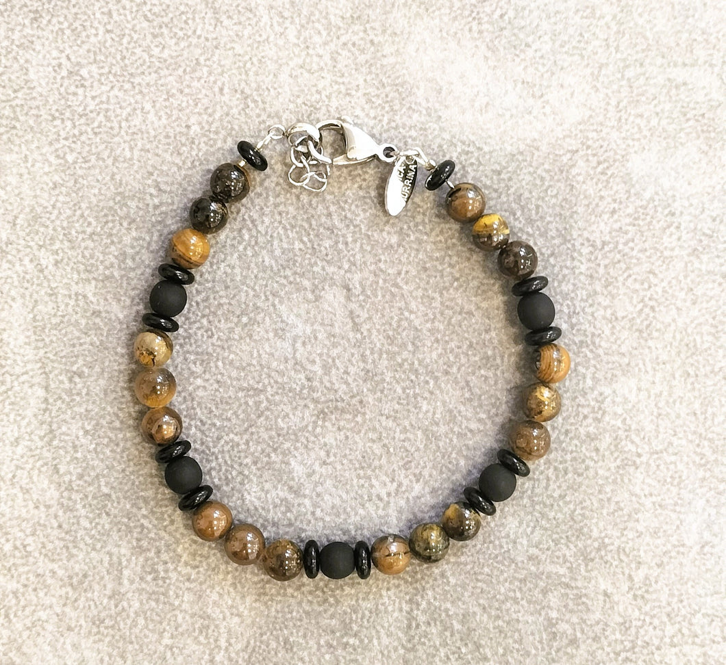 Bracciale UOMO Antica Murrina Venezia TIGER NERO
