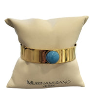 Carica l&#39;immagine nel visualizzatore di Gallery, Bracciale schiava RIGIDO MurrinaMurano Venezia SEASIDE SERENITY 1C TURCHESE
