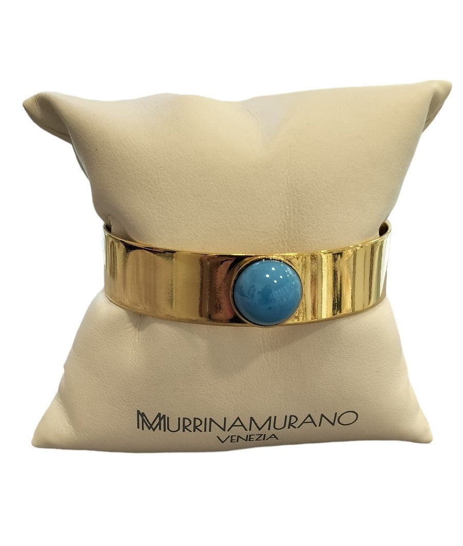 Bracciale schiava RIGIDO MurrinaMurano Venezia SEASIDE SERENITY 1C TURCHESE