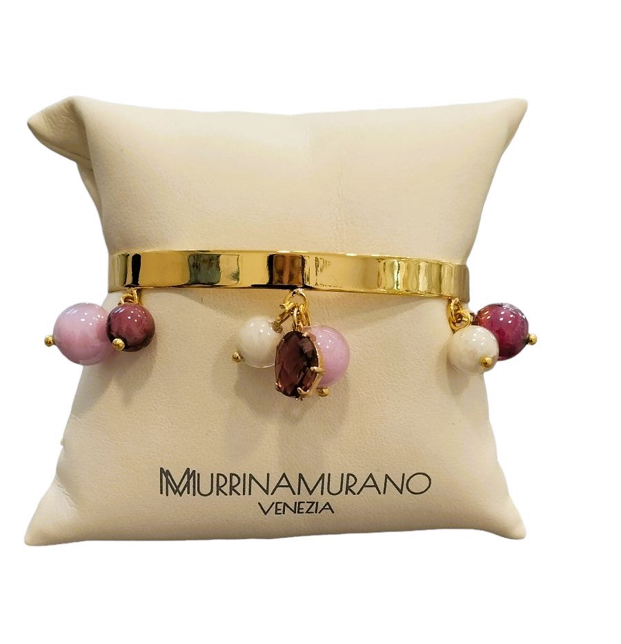 Bracciale Rigido MurrinaMurano Venezia COASTAL ZENITH ROSA