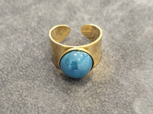 Anello a fascia MurrinaMurano Venezia SEASIDE SERENITY TURCHESE
