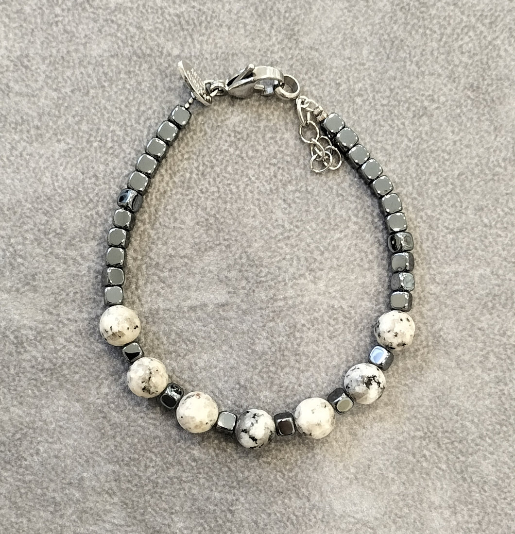 Bracciale UOMO Antica Murrina Venezia THOR BIANCO/NERO