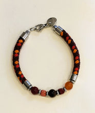 Carica l&#39;immagine nel visualizzatore di Gallery, Bracciale UOMO MurrinaMurano Venezia SHIRAZ ROSSO
