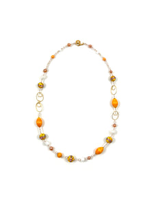Collana Antica Murrina Venezia NORMA LONG GIALLA