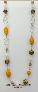 Collana Antica Murrina Venezia NORMA LONG GIALLA