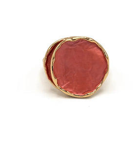 KLK GIOIELLI - ANELLO TONDO FESSURA ROSSO