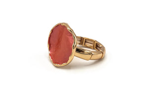 KLK GIOIELLI - ANELLO TONDO FESSURA ROSSO