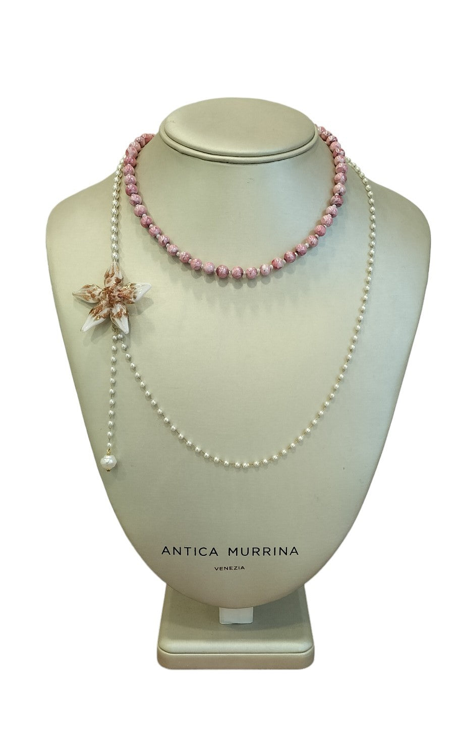 Collana Antica Murrina Venezia TRAVIATA ROSA