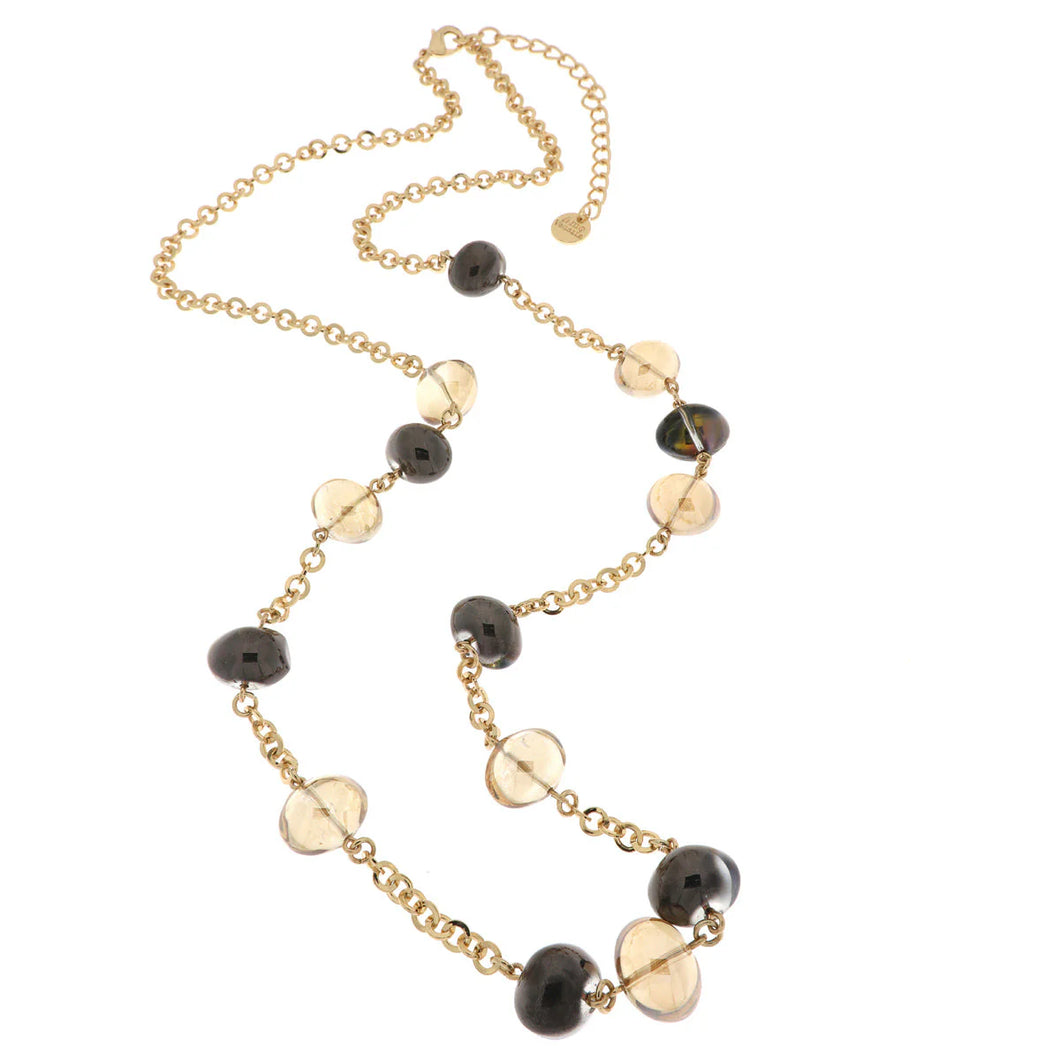 BYSIMON - Collana in Metallo con cristalli di Murano
