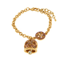 Carica l&#39;immagine nel visualizzatore di Gallery, BYSIMON - Bracciale in Metallo con campanella portafortuna impreziosita da maioliche colorate
