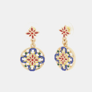 BYSIMON - Orecchini in Metallo con pendente maiolica