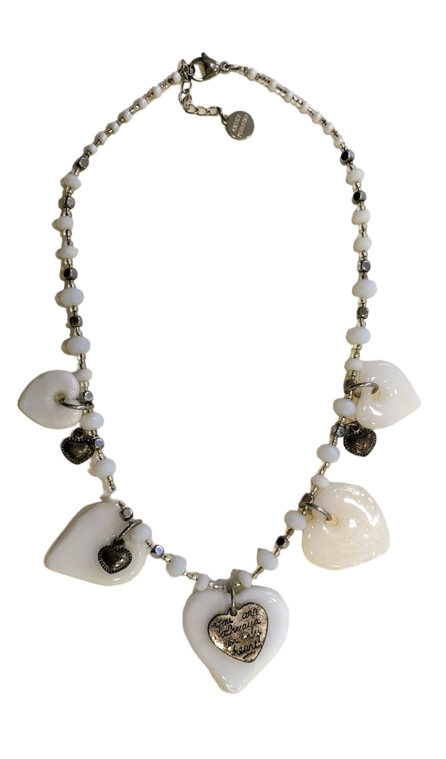 Collana Antica Murrina Venezia AMOUR GIROCOLLO TOP BIANCA