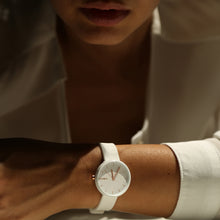 Carica l&#39;immagine nel visualizzatore di Gallery, Orologio analogico con cinturino gommato colore bianco - NIKO Watch pure white
