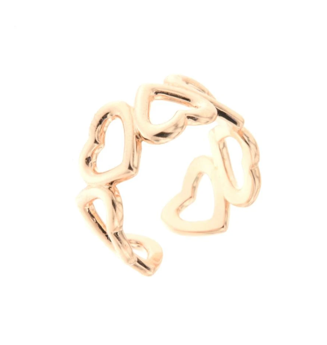 BYSIMON - Anello in argento 925 con intrecci a forma di cuore