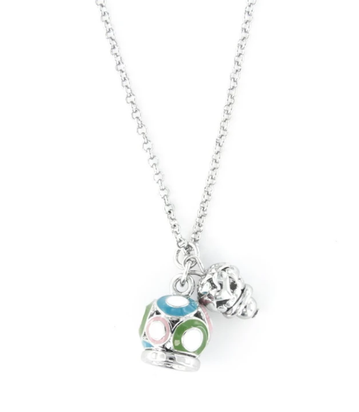 BYSIMON - Collana con campanella multicolore
