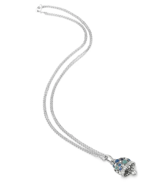 BYSIMON - Collana multifili con campanella multicolore